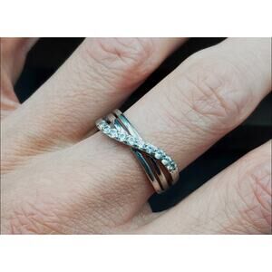 Primrose Cubic Zirconia Sterling Silver Ring Size 9 NWT